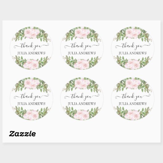 お客様専用の「ありがとう!」花束、美しい ラウンドシール (シート)