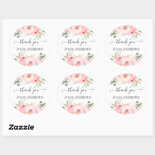 お客様専用の「ありがとう!」花束、美しい ラウンドシール (シート)