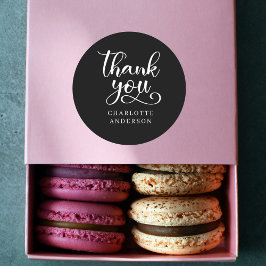 お客様専用、ブラックありがとう！ステッカー ラウンドシール