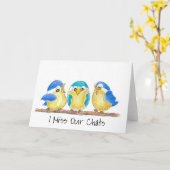 お客様恋しく思とチャットの鳥のことわざハイカ空白のード カード (黄色い花)