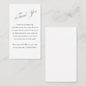 お客様感謝お支払いクーポン割引 名刺 (正面/裏面)