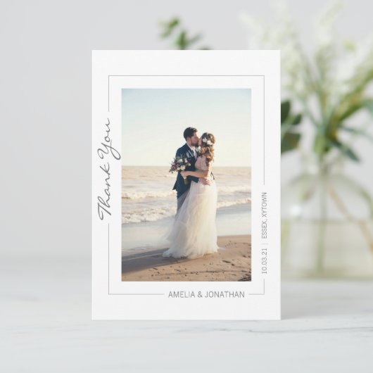 お客様感謝していのミニマル結婚リストカードの写真 サンキューカード (スタンド正面)