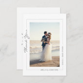 お客様感謝していのミニマル結婚リストカードの写真 サンキューカード (正面/裏面)