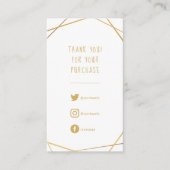 お客様感謝していの注文に対する金ゴールドの幾何学的 エンクロージャーカード (正面)