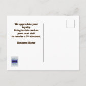 お客様感謝のグリーンブラウンストライプありがとうございます ポストカード (裏面)