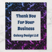 お客様感謝の鮮やかな感謝状ビジネス ワインラベル (シングルラベル)