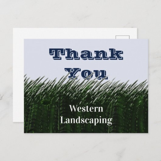 お客様感謝グリーングラスサンクス ポストカード (正面/裏面)