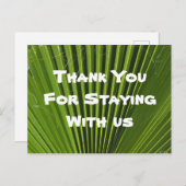 お客様感謝グリーン パームリーフ 感謝 ポストカード (正面/裏面)