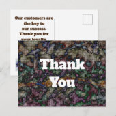 お客様感謝 カラフル モザイク サンクス ポストカード (正面/裏面)