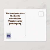 お客様感謝 カラフル モザイク サンクス ポストカード (裏面)