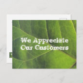 お客様感謝 ブライトグリーンリーフビジネス ポストカード (正面/裏面)