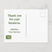 お客様感謝 ブライトグリーンリーフビジネス ポストカード (裏面)