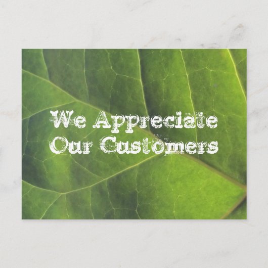 お客様感謝 ブライトグリーンリーフビジネス ポストカード (正面)
