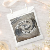 お客様歓迎 ラスティック ブラウン モザイク ビーチハウス フェイバーバッグ (クリップ留めされた状態)