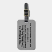 お客様独自の製品をデザインするブラック8 x 11 ラゲッジタグ (正面縦)