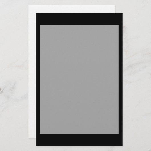 お客様独自の製品をデザインするブラック8 x 11 便箋 (正面/裏面)