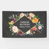 お客様素朴のビジネスに合わせた水彩フローラフレーム 横断幕 (横)