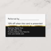 お客様紹介報酬カードの分類 紹介カード (裏面)