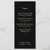 お客様結婚のメニュー メニュー (裏面)