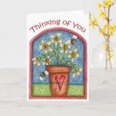 お客様考える – グリーティングカード (黄色い花)