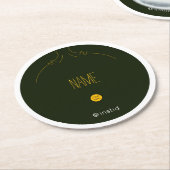 お客様自身のビジネス名とロゴ紙Coaster ラウンドペーパーコースター (アングル)