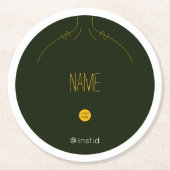 お客様自身のビジネス名とロゴ紙Coaster ラウンドペーパーコースター (正面)