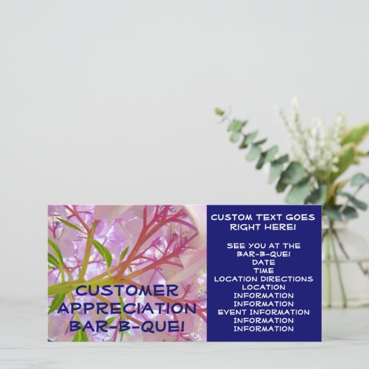 お客様評価バー-B-Que!カード招待状 (スタンド正面)
