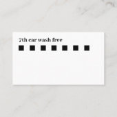 お客様車のロイヤリティ名刺 名刺 (裏面)