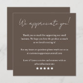 お客様離れのフィードバックサンキューカードのレビュー 招待状 (正面/裏面)