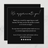 お客様離れのフィードバックサンキューカードのレビュー 招待状 (正面/裏面)