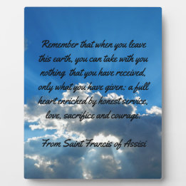 お客様離れの場合 フォトプラーク