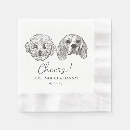 お客様2ペットカクテルナプキンス結婚ズ 縁ありカクテルナプキン (正面)