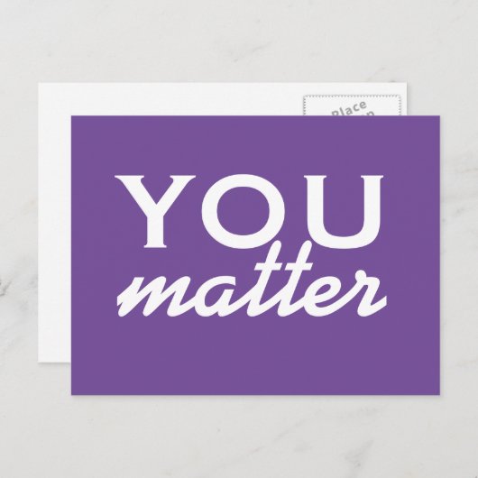 お客様 – パープルやる気を起こさせる ポストカード (正面/裏面)