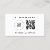 お客様QRコード会社ロゴはこちらテンプレート 名刺 (正面)