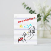 お家おめでとう ノート紙 スケッチ ポストカード (スタンド正面)