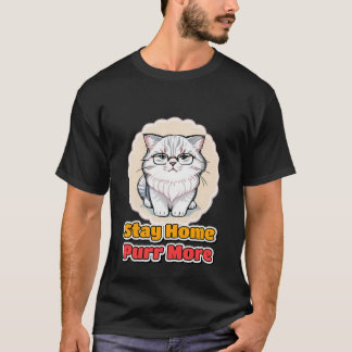 お家でまったり猫ママ 楽しいネコ愛好家へのギフト Tシャツ