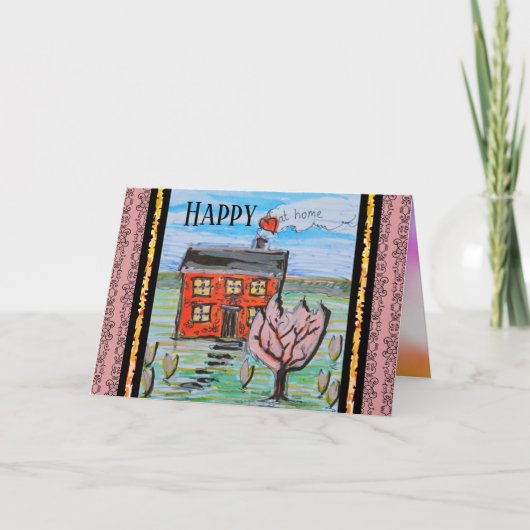 お家でハッピー かわいい家 案内状 (正面)