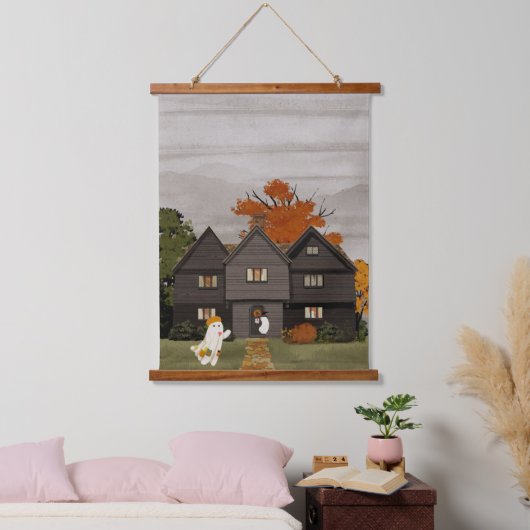 お家にようこそ幽霊のよく出る 吊り下げ型タペストリー (寝室)