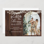 お家のような場所はない 木製写真 引っ越し シーズンカード (正面/裏面)