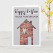 お家購入1周年おめでとうカード カード (黄色い花)