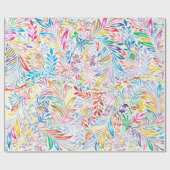 お富カラフルプリント、フローラ、動物柄 ラッピングペーパー (フラット)