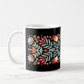お富フラワーパターンメキシコフローラアート コーヒーマグカップ (左)