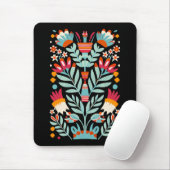 お富フラワーパターンメキシコフローラアート マウスパッド (マウス)