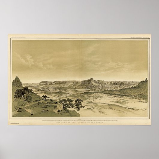 お寺と塔 ポスター (正面)