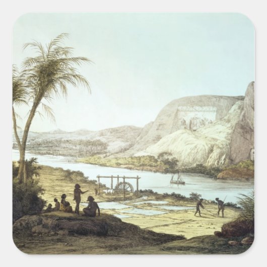 お寺の景観 スクエアシール (正面)