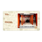 お寺は用意してある。 ラベル (正面)