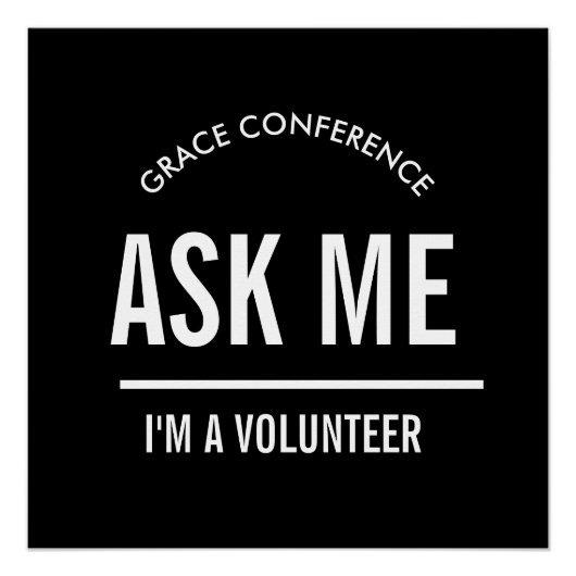 お尋ねください、私はボランティアです ポスター (正面)