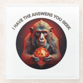 お尋ねの答えが伺える ガラスコースター