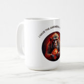 お尋ねの答えが伺える コーヒーマグカップ (正面左)