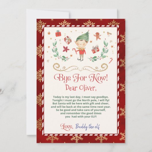 お小妖精や小人 招待状 (正面)